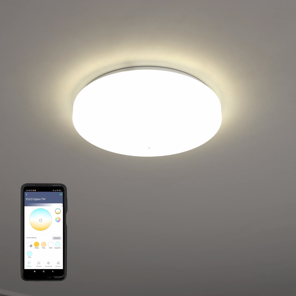 Csillám hatású szabályozható mennyezeti LED lámpa 4x4,8 W, hideg-melegfehér, fehér színű (Totari)