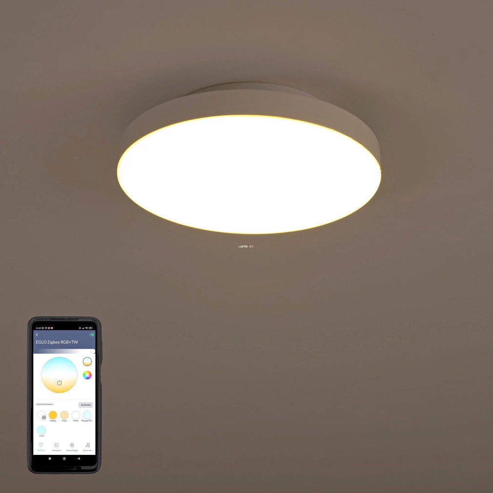 Szabályozható mennyezeti LED lámpa 15,7 W, hideg-melegfehér, fehér színű (Turcona RGBW)