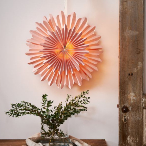 Karácsonyi dekor függeszték, rózsaszín, 50 cm (Crystal)