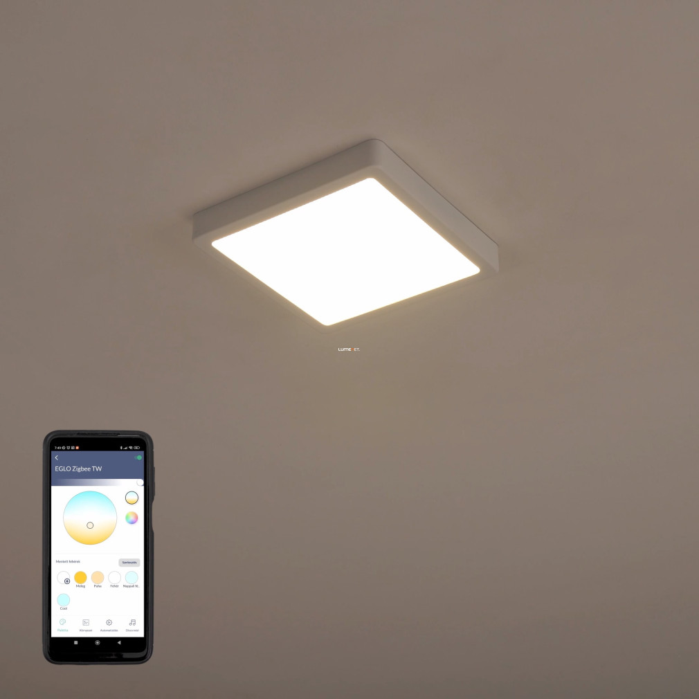 Szabályozható mennyezeti LED lámpa 16,5 W, hideg-melegfehér, fehér színű (Fueva)