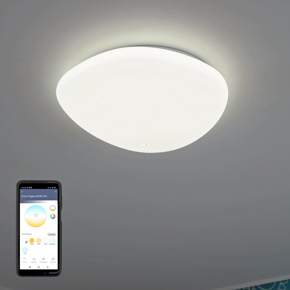 Szabályozható mennyezeti LED lámpa 3x7,2 W, hideg-melegfehér, fehér színű (Sileras RGBW)