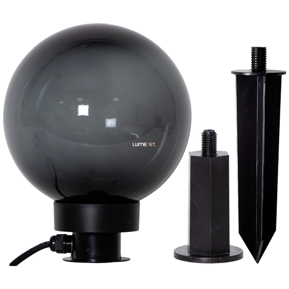 Kültéri fölbe szúrható lámpa, 24 cm, fekete-áttetsző (Monterollo)