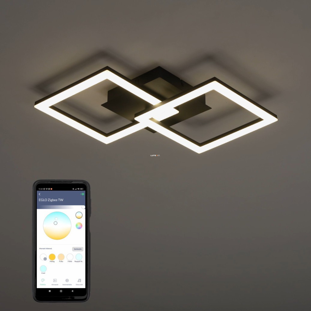 Szabályozható mennyezeti LED lámpa 21,5 W, hideg-melegfehér, fekete-fehér színű (Paranday)