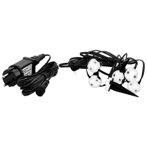   Földbe szúrható kültéri LED lámpa 6x0,4 W, melegfehér, fekete - Spinetoli Eglo 900117