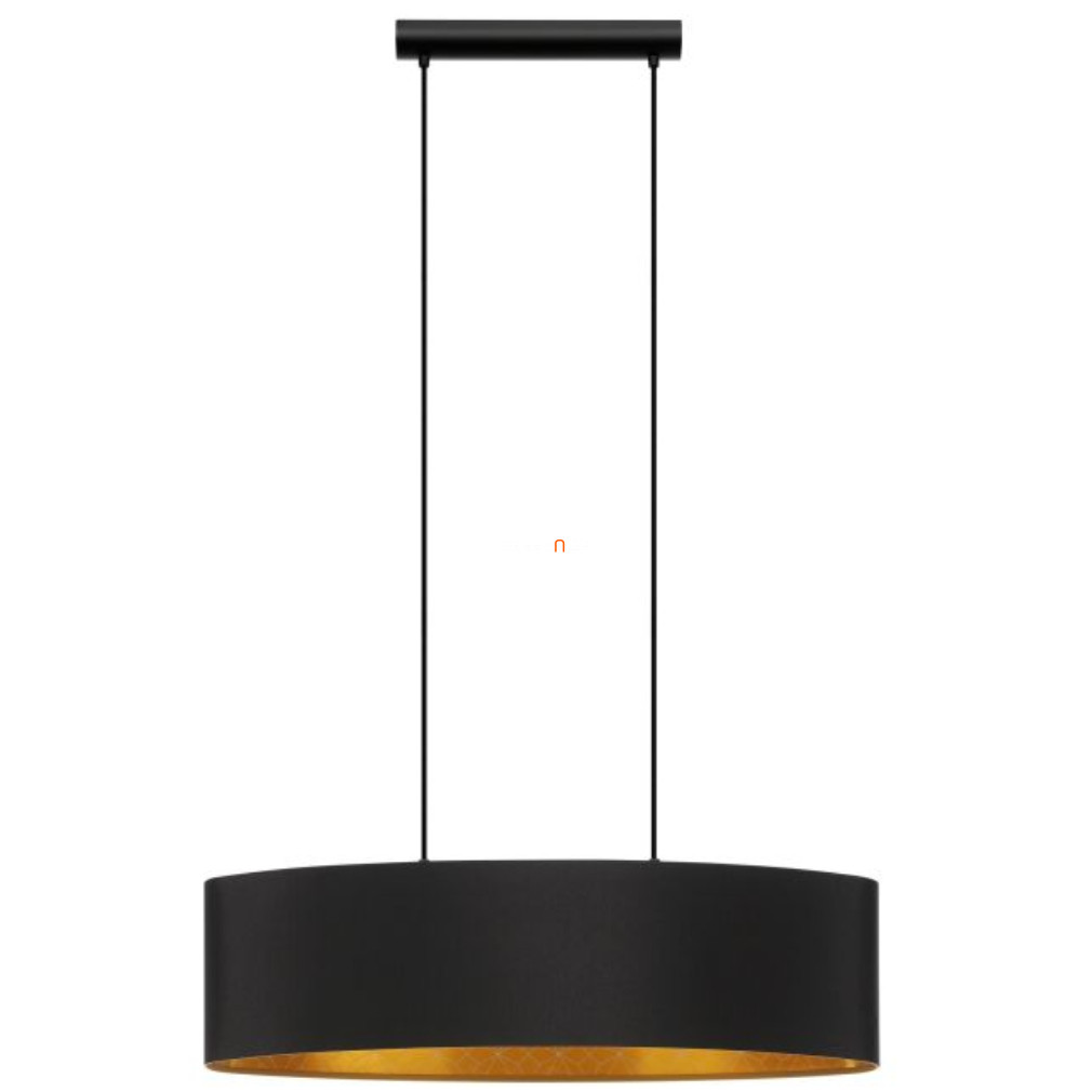 Függesztett lámpa két foglalattal, fekete-arany színű (Zaragoza)