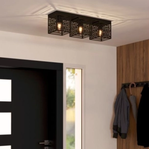   Mennyezeti lámpa három foglalattal, fekete - Piedritas Eglo 900357