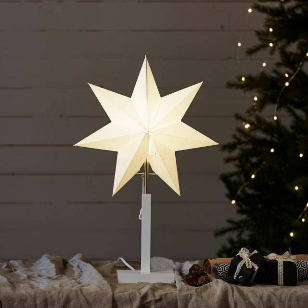 Csillag asztali lámpa fehér színben (Karo)
