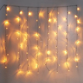 Kültéri LED fényfüggöny, 130x130 cm (Golden warm white)