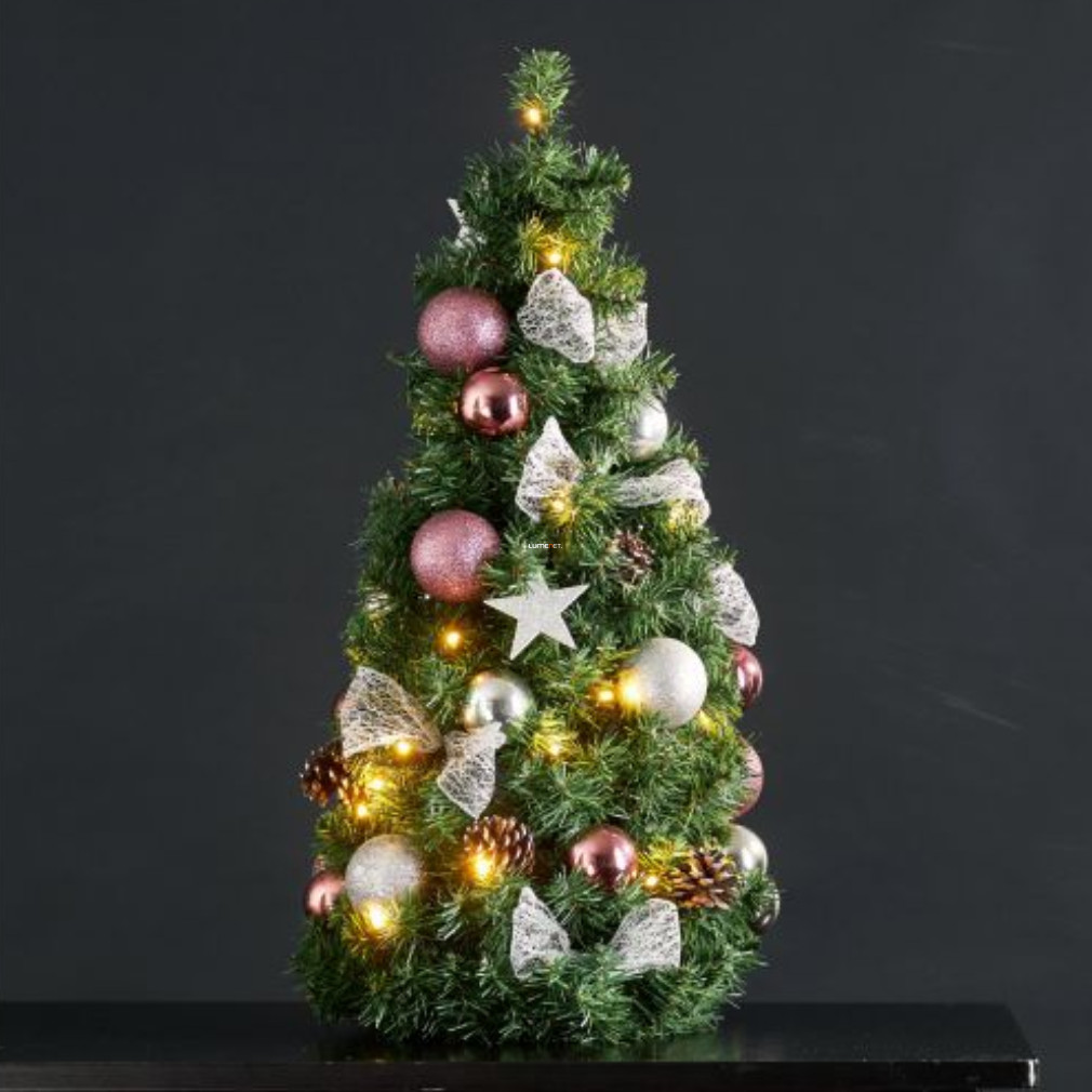 Díszitett LED karácsonyfa, 65 cm-elem nélkül (Noel)