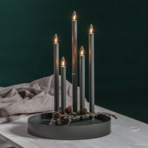 Fekete gyertyatartó talapzattal (Deco)