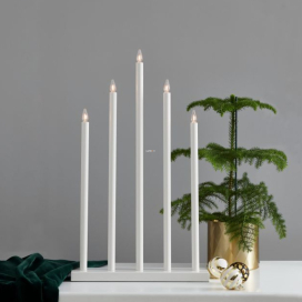 Fehér gyertyatartó modern stílusban (Holy)