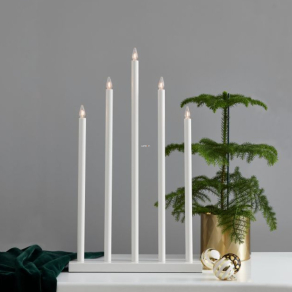 Fehér gyertyatartó modern stílusban (Holy)