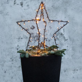   Karácsonyi földbe szúrható 3D-s csillag sziluett, 300 LED (Foldy)