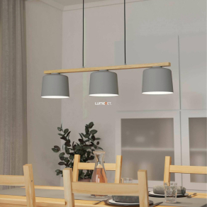   Függesztett lámpa három foglalattal, szürke-fa színű - Mariel Eglo 900362