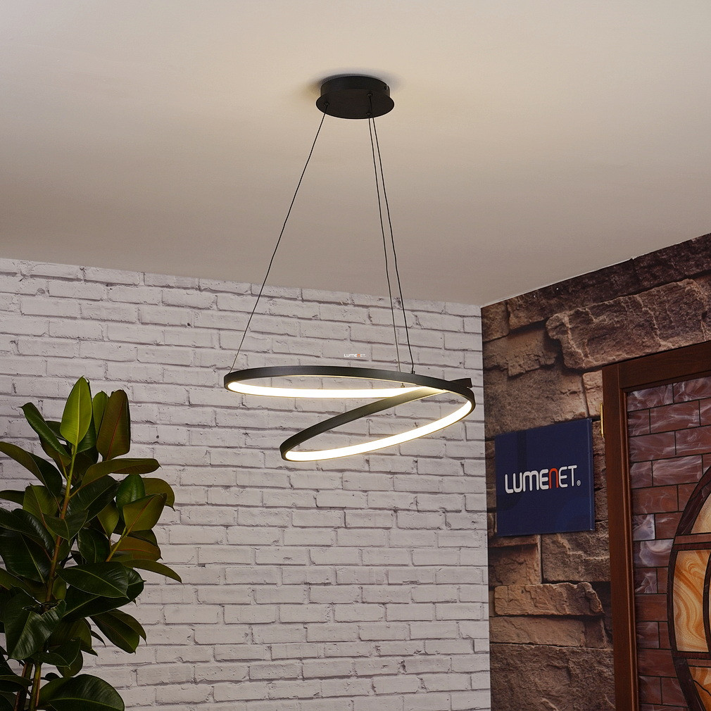Bontott csomagolású Függesztett LED lámpa 37 W, melegfehér, fekete-fehér színű (Ruotale)