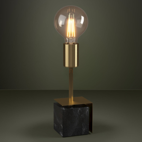   Asztali lámpa márvány hatású talapzattal, fekete, 26 cm - Carmita Eglo 390168, 1xE27 foglalattal, 220-240 V