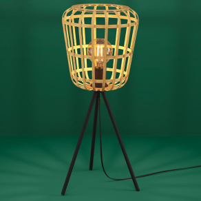   Natúr asztali lámpa, 59 cm - Montezuelo Eglo 390154, 1xE27 foglalattal, 220-240 V