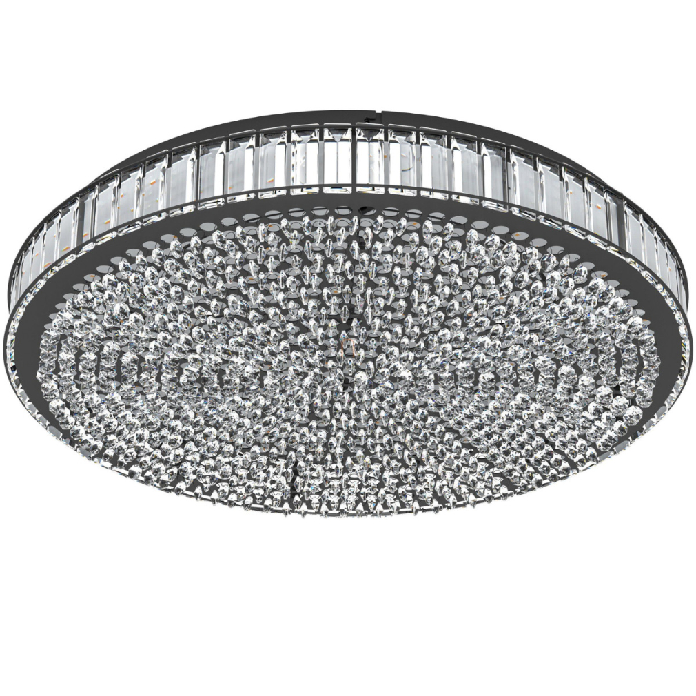 Mennyezeti LED lámpa prizma kristály díszekkel - Balparda Eglo 390249, 7120 lm, 4000 K, 4x5,6+4x7,5 W, 220-240 V