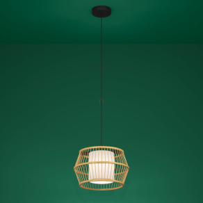   Textil függesztett lámpa boho stílusban, 34,5 cm - Monterroso Eglo 390233, 1xE27 foglalattal, 220-240 V