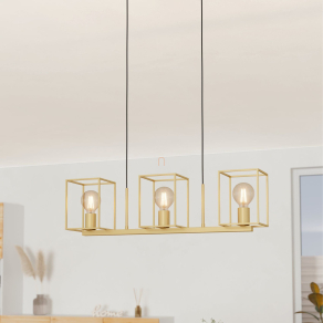   Függesztett lámpa arany színben - Cumiole Eglo 900399, 3xE27 foglalattal, 220-240 V