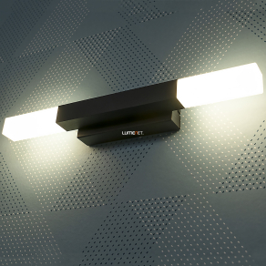   Fürdőszobai tükörvilágító LED lámpa, fekete - Alcudia Eglo 900617