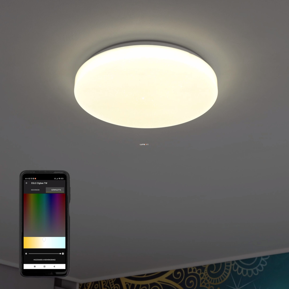 Szabályozható mennyezeti LED lámpa 19,2 W, hideg-melegfehér, fehér színű (Totari)