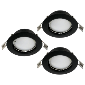   Süllyesztett lámpa keret, 3 darabos - Peneto Eglo 900754, 3xGU10 foglalattal, 220-240 V, IP20, fényforrással