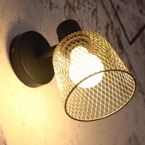   Fali lámpa hálós búrával arany színben - Coslada Eglo 900693