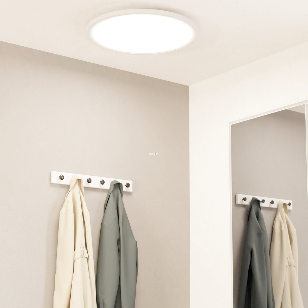 Okos LED mennyezeti lámpa fehér színben, hidegfehér-melegfehér, 60 cm (Sarsina-Z)