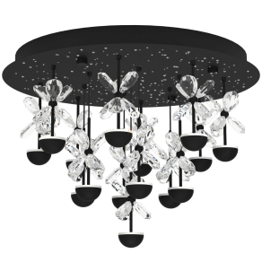   Mennyezeti LED lámpa kristály virág díszekkel, 50 cm - Pianopoli 2 Eglo 390275, 3600 lm, 3000 K, 15x1,8 W, 220-240 V