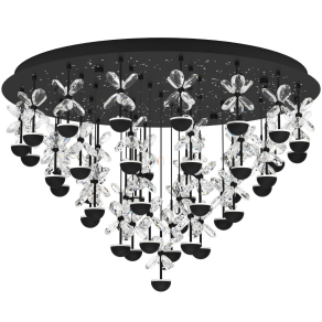   Mennyezeti LED lámpa kristály virág díszekkel, 78 cm - Pianopoli 2 Eglo 390276, 10320 lm, 3000 K, 43x1,8 W, 220-240 V