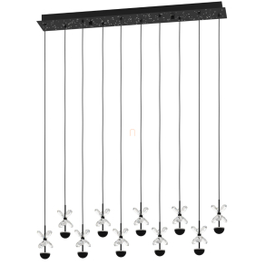   Függesztett LED lámpa kristály virág díszekkel - Pianopoli 2 Eglo 390278, 2800 lm, 3000 K, 10x2,3 W, 220-240 V