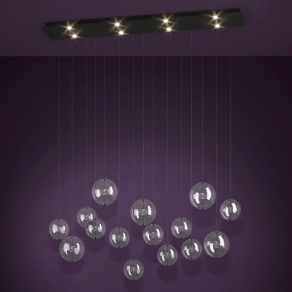   Buborék függesztett LED lámpa - Espardello Eglo 390334, 4000 lm, 3000 K, 8x4,2 W, 220-240 V, IP20
