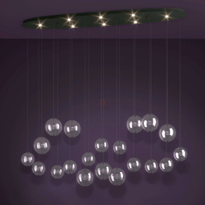   Buborék függesztett LED lámpa - Espardello Eglo 390344, 4000 lm, 3000 K, 8x4,2 W, 220-240 V, IP20