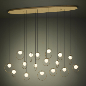   Függesztett LED lámpa - Portocolom Eglo 390348, 5950 lm, 3000 K, 17x3 W, 220-240 V