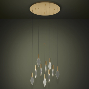   Függesztett LED lámpa rombusz díszekkel, 58 cm - Mirador Eglo 390359, 3400 lm, 3000 K, 10x3 W, 220-240 V