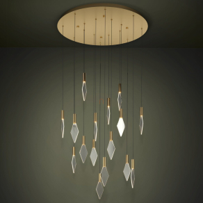   Függesztett LED lámpa rombusz díszekkel, 78 cm - Mirador Eglo 390361, 5440 lm, 3000 K, 16x3,3 W, 220-240 V