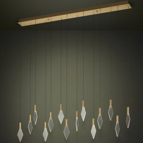   Függesztett LED lámpa rombusz díszekkel - Mirador Eglo 390362, 4760 lm, 3000 K, 14x3,3 W, 220-240 V