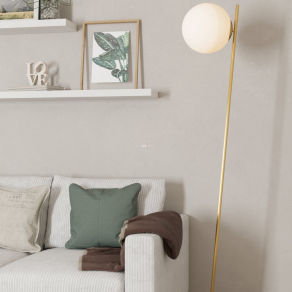   Állólámpa gömb búrával, 175 cm - Rondo 4 Eglo 900869, üveg, 1xE27 foglalattal