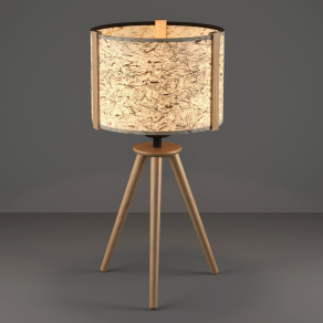   Tripod asztali lámpa struktúr ernyővel, 57,5 cm - Hontongas Eglo 390325, 1xE27 foglalattal, 220-240 V