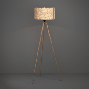   Fa tripod állólámpa, 150 cm - Hontongas Eglo 390326, talpkapcsolós, 1xE27 foglalattal, IP20, 220-240 V