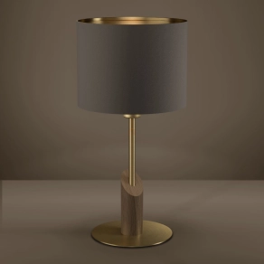   Textil asztali lámpa sárgaréz-barna színben, 58 cm - Santandria Eglo 390337, 1xE27 foglalattal, 220-240 V