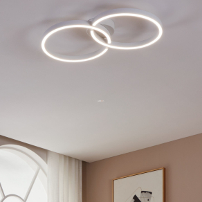   Dupla gyűrűs mennyezeti LED lámpa távirányítóval - Amandolo-RGBW Eglo 900954