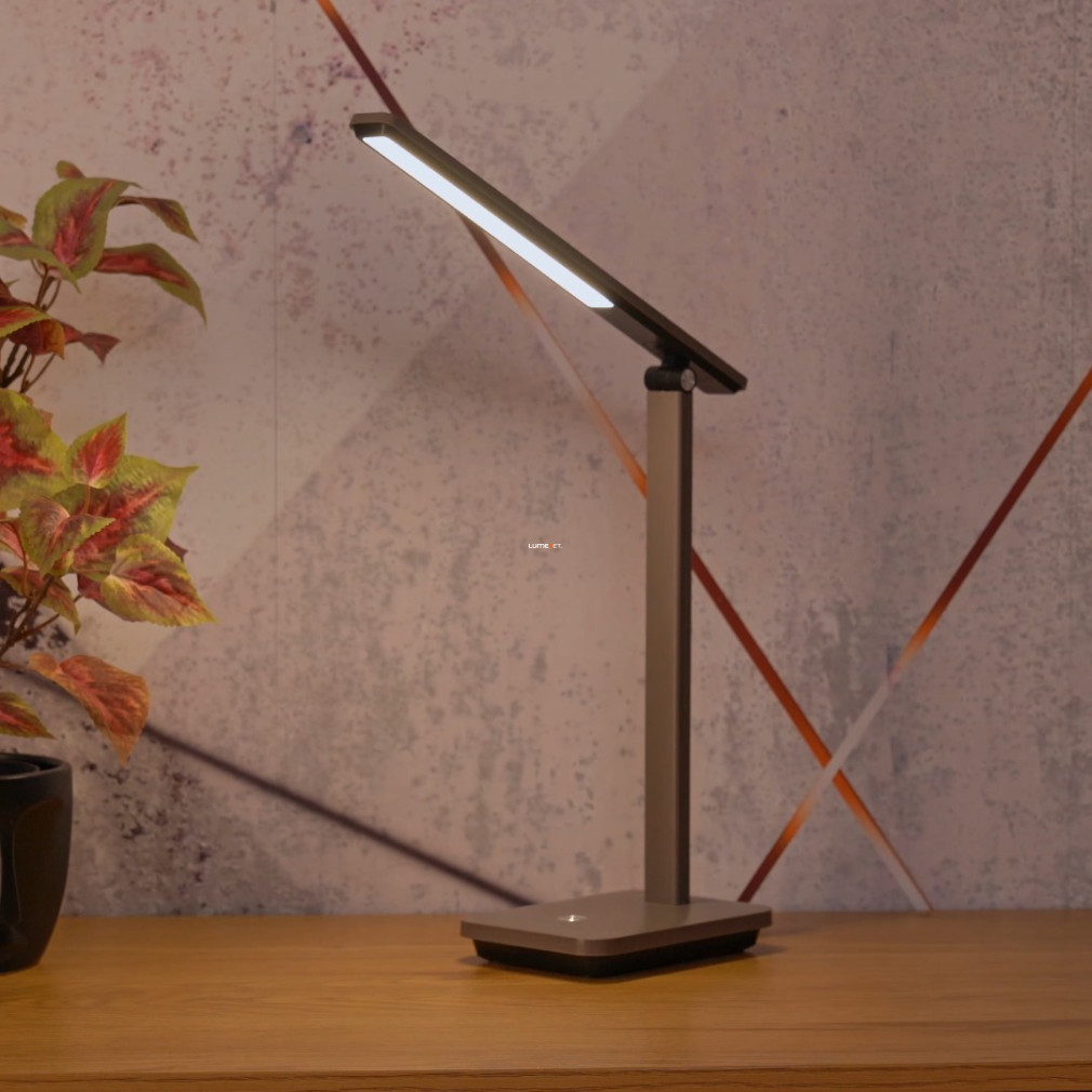 Asztali LED lámpa kávébarna színben, hidegfehér-melegfehér (Iniesta)