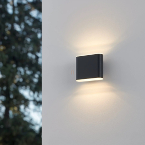   Kültéri szabályozható fali LED lámpa - Grutti Eglo 901025, 640 lm, 3000/4000/6500 K, állítható színhőmérséklet, 2x2,9 W, 220-240 V, IP65