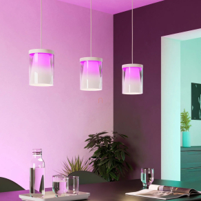   Okos függesztett LED lámpa - Chiusello-Z Eglo 901122, 1500 lm, 2700-6500 K+RGB, állítható színhőmérséklet és szín, applikációval szabályozható, Bluetooth, ZIgbee, 3x3,7 W, 220-240 V