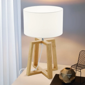   Fa asztali lámpa, 44 cm - Chietino 1 Eglo 901293, 1xE27 foglalattal, 220-240 V