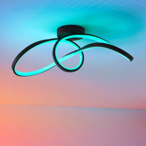   Okos mennyezeti LED lámpa - Calarossa-Z Eglo 901158, 2500 lm, 2700-6500 K+RGB, állítható színhőmérséklet és szín, applikációval szabályozható, Bluetooth, ZIgbee, 22 W, 220-240 V