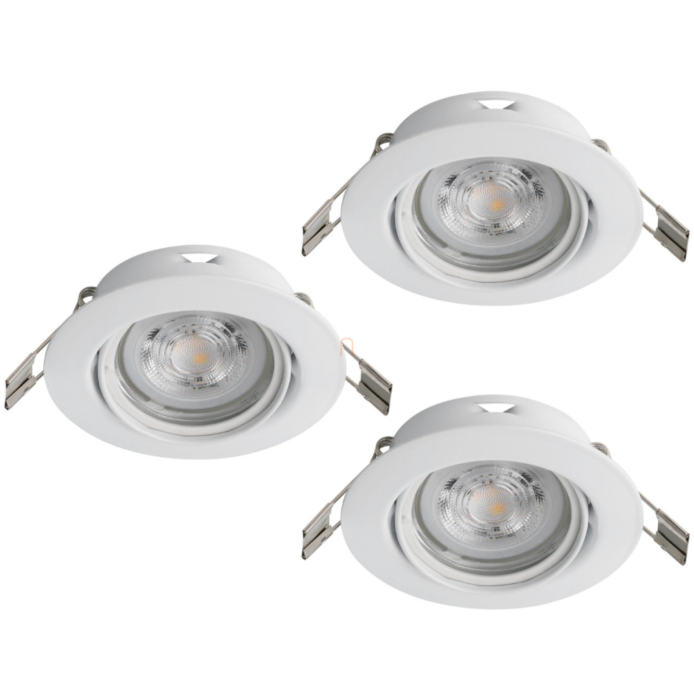 Süllyesztett lámpa keret, 3 darabos - Favazzina Eglo 901756, 3xGU10 foglalattal, 220-240 V, IP20, fényforrással