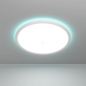   Okos fürdőszobai mennyezeti LED lámpa - Rovito-Z Eglo 901472, 2300 lm, 2700-6500 K+RGB, állítható színhőmérséklet és szín, applikációval szabályozható, Bluetooth, ZIgbee, 18,5 W, 220-240 V, IP44